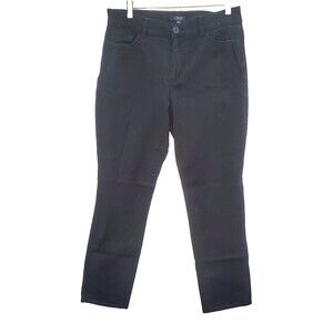 Chaps Women's Straight Leg Jeans Size 12 Solid Black